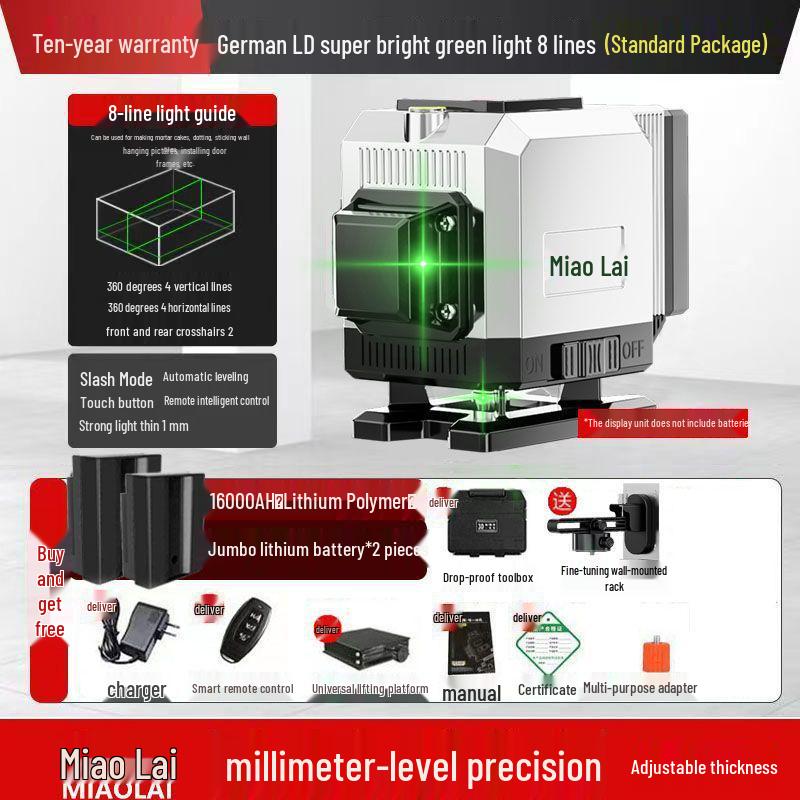 Projetor de Parede e Chão Autonivelante a Laser Infravermelho de Alta Precisão com 12 Linhas 2025