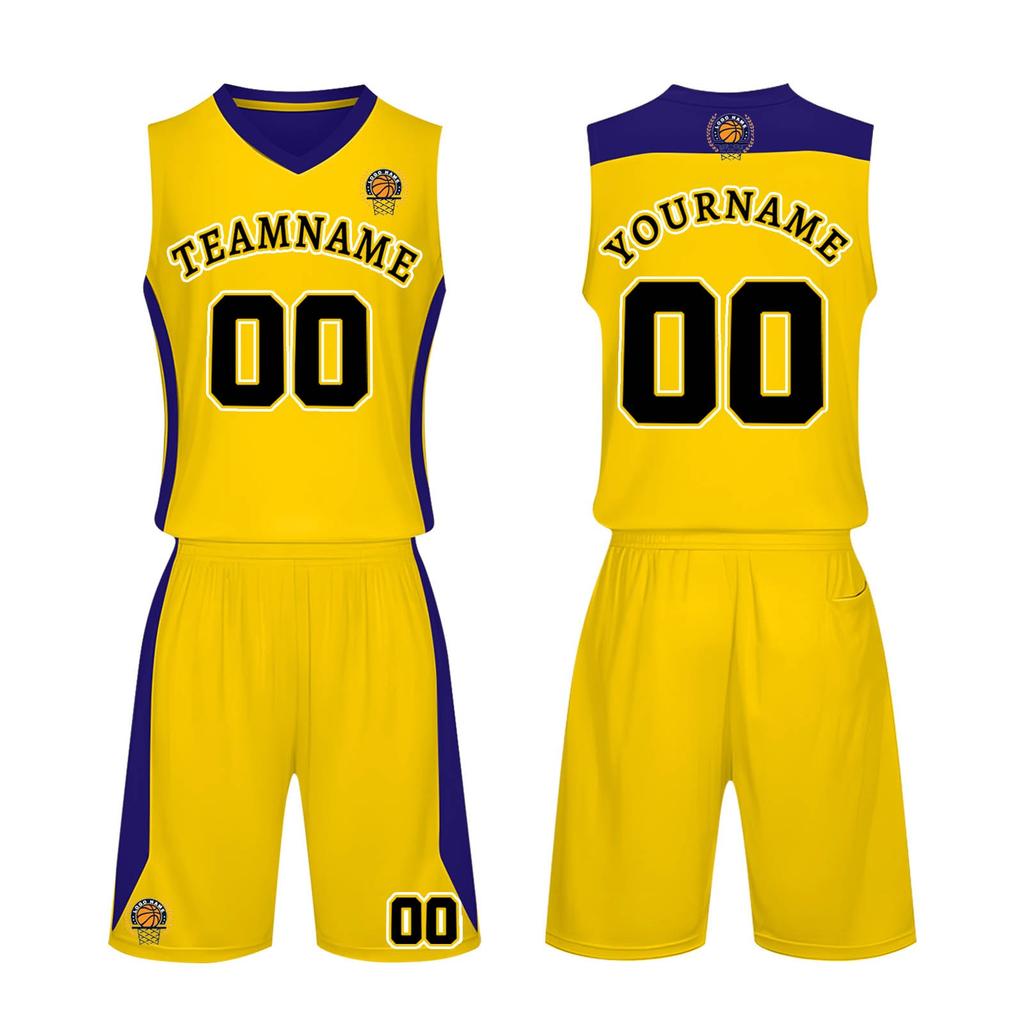 Ärmelloses Basketball-Trikot und Shorts-Set für Herren Atmungsaktive Sportuniform V-Ausschnitt Sportbekleidung für Training und Wettkampf