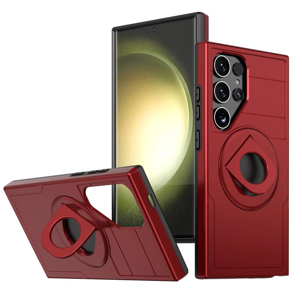 Heavy-duty Armored 2-in-1 Fall-proof Case for Samsung Galaxy S25 Ultra S24 FE S25 S24 Plus Magnetic Ring Stand Phone Case