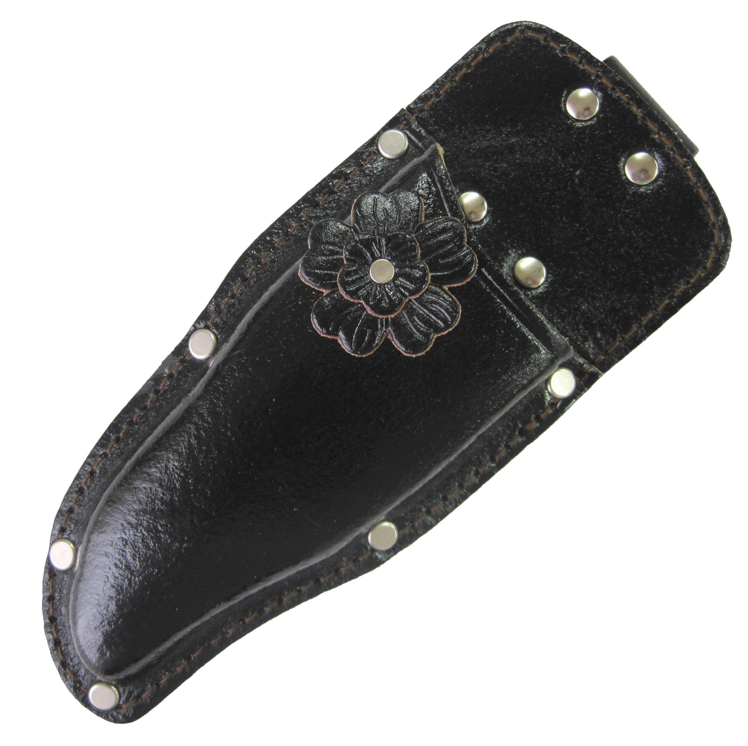 

KOZUCHI Flowery Pruning Shears Case with Flowers Large Black LST-13BK