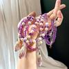 Vintage Romantic Natural Amethyst Freshwater Pearl Sweater Chain Necklace Clavicle Chain Pendant