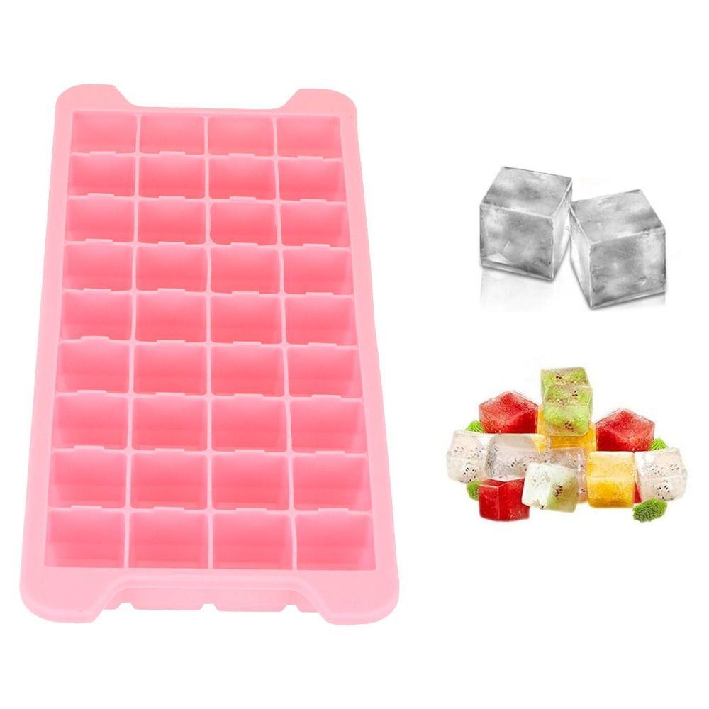 2pcs 36 Grid Ice Mold Removable Lid Ice Cube Maker Stackable Ice Cubes Tray Kitchen