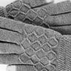 Gestrickte Herrenhandschuhe für den Winter aus Wollgarn für Wärme und verdicktem Fleece mit separaten Fingern für Wärme und große Touchscreen-Handschuhe