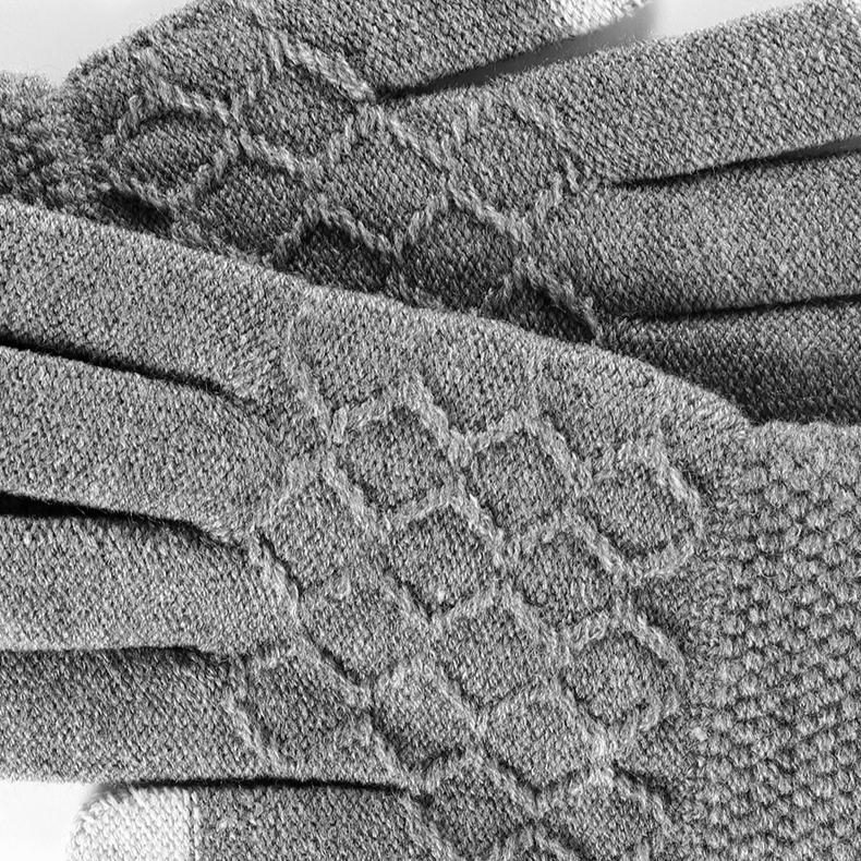 Gestrickte Herrenhandschuhe für den Winter aus Wollgarn für Wärme und verdicktem Fleece mit separaten Fingern für Wärme und große Touchscreen-Handschuhe