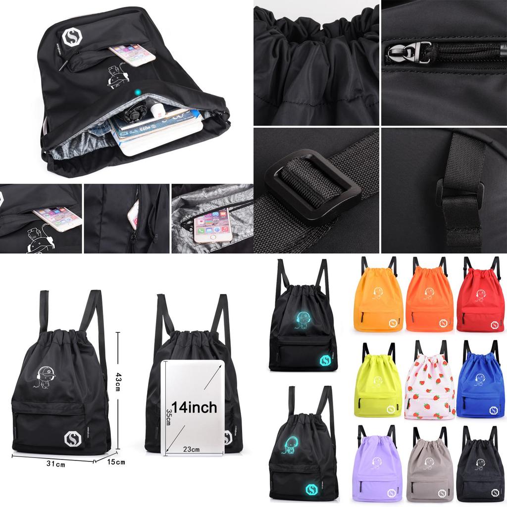 Lightweight Waterproof Drawstring Travel Sport Nylon Backpack With Spacious Design And Stylish Features