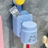 Wall Mounted Toothbrush Cup Cartoon Punch-Free Storage Rack Storage Rack  for Bathroom Accessory