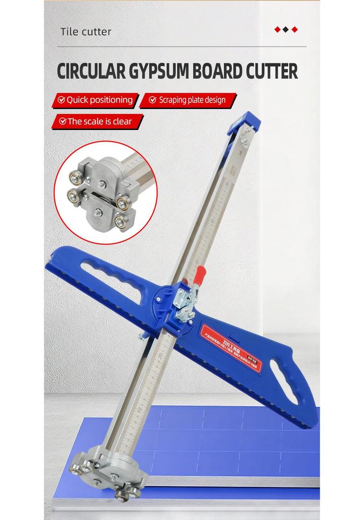 23-Wheel High-Precision Gypsum Board Cutter for Woodworking with Round Blade