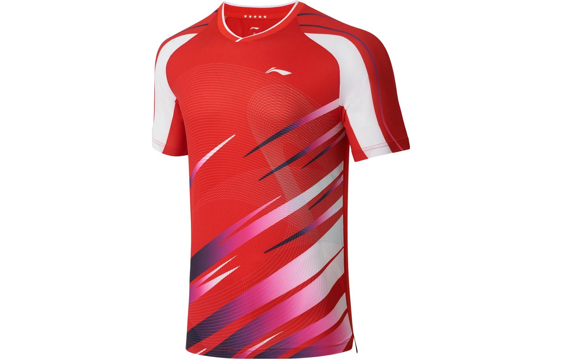 Li Ning Table Tennis Collection T Shirt Men s Red AAYS237-2 S