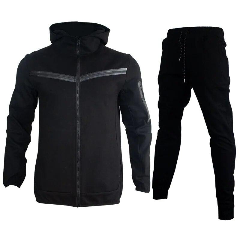 

2022 Suit Brand Men s Sweatsuit Tech Hoodie Cotton Stretch Training Wear Good Quality Coat Sweatpants Sport Set Men Clothing