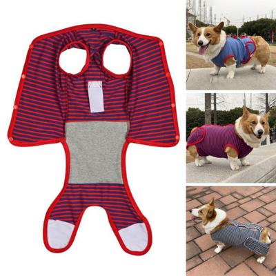 Anti-scratch Infection Prevention Stripe Printing Pet Cat Dog Surgical Recovery Clothes Pet Supplies