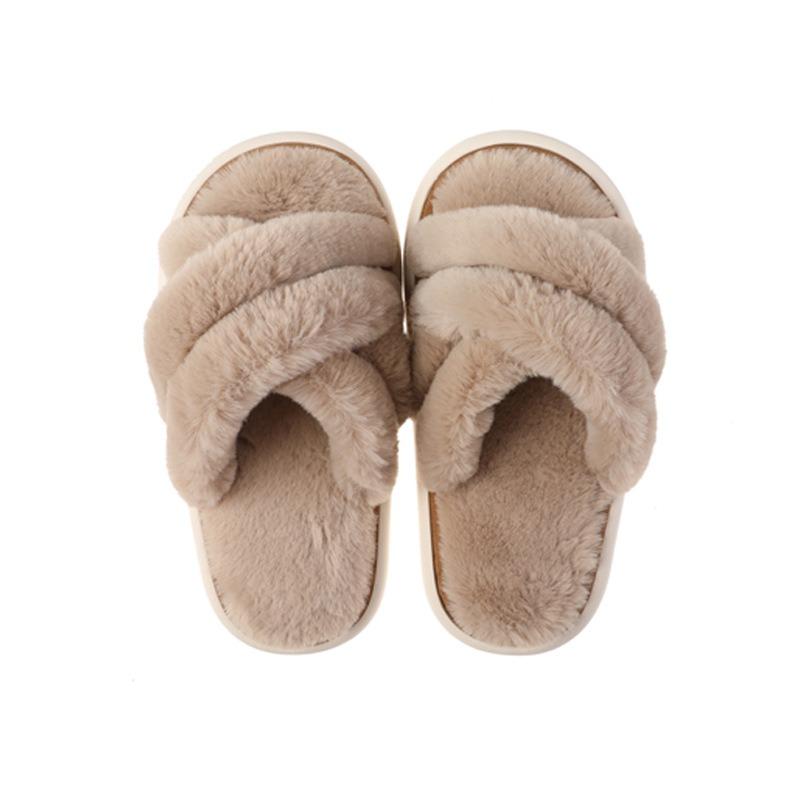 Confinement Shoes Winter Cotton Slippers Women's Thickened Warm Thick-soled Home Household Fluffy Slippers Women's