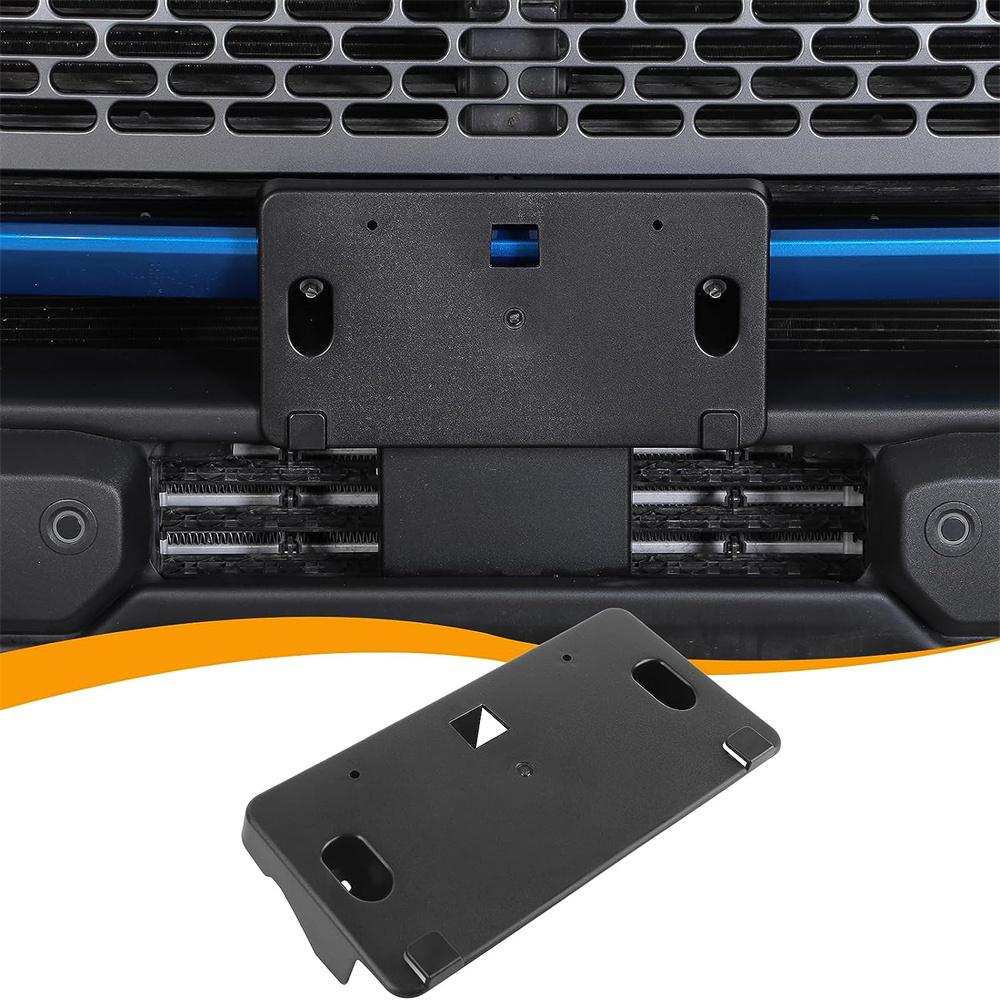 Front License Plate Holder, Black, for ford bronco 202120222023