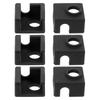 6Pcs Extruder Accessories 3D Printer Heating Block Silicone Cover Retains Heat for High Temp Materials Like ABS Nylon Stable
