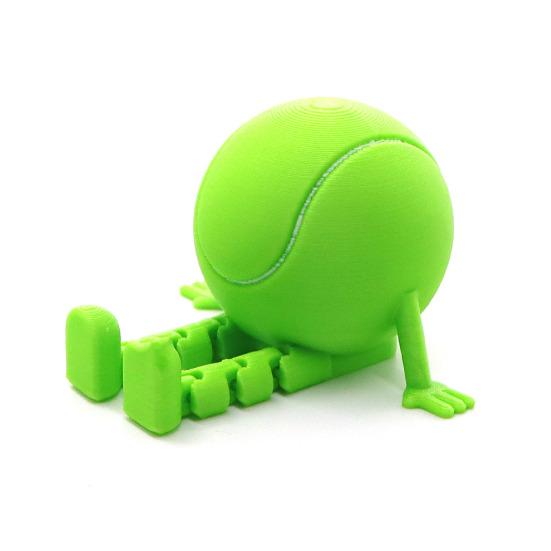 Sports Ball Figure Desk Decor with Articulating Legs 3D Printed Sitting