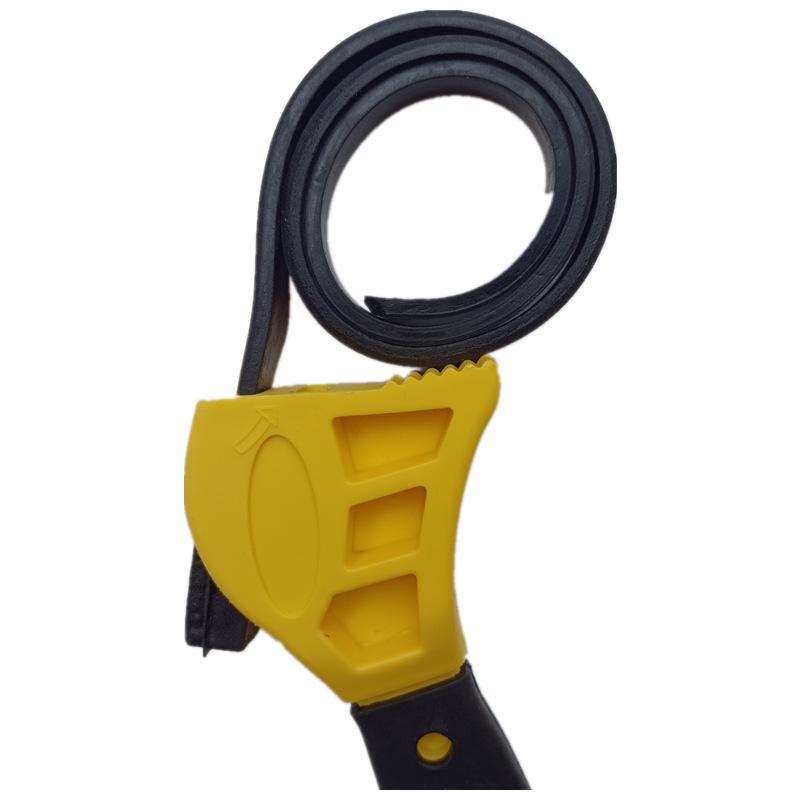 Adjustable Multi-Size Belt Wrench & Bottle Opener (6-8 Inch) for Auto Repair and Hardware Tasks