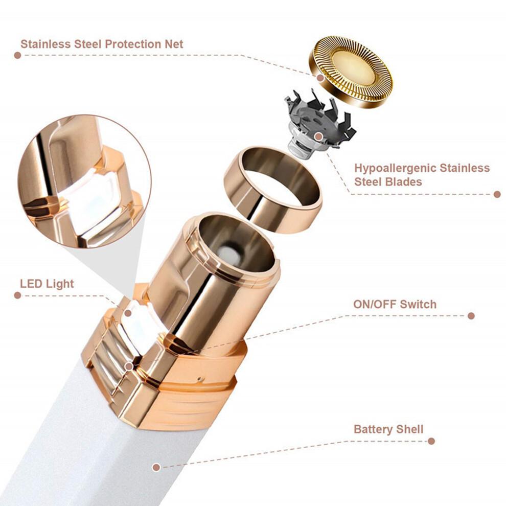Tondeuse électrique pour le visage, trimmer portable pour les lèvres, rechargeable via USB 400mAh