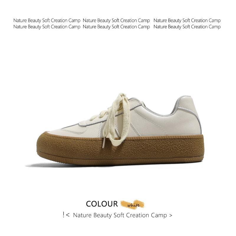 Natural Roll Thick Baseplate Shoes New Small Height Increase Versatile Casual Sports Shoes Retro