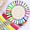 4Pieces Wood Stitching Thread Holder Disc Numbered Embroidery Floss Thread Organiser Embroidery Thread Dispenser Disc