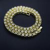 European & American Hip-Hop 4mm Tennis Chain Necklace - Unisex Alloy Jewelry