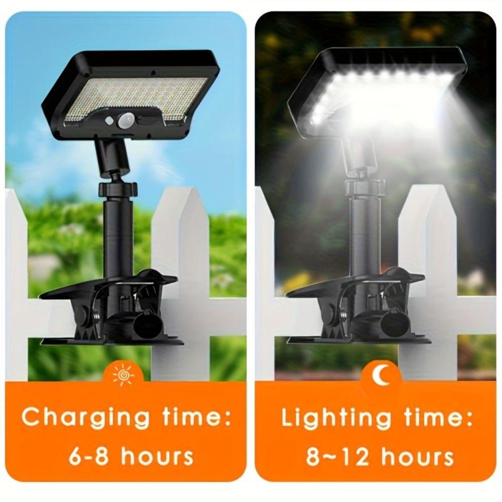 Solar Outdoor Garden Lighting, Adjustable Height and Angle, with Motion Sensor, 3 Lighting Modes, Suitable for Gardens Lawns Terraces Fences