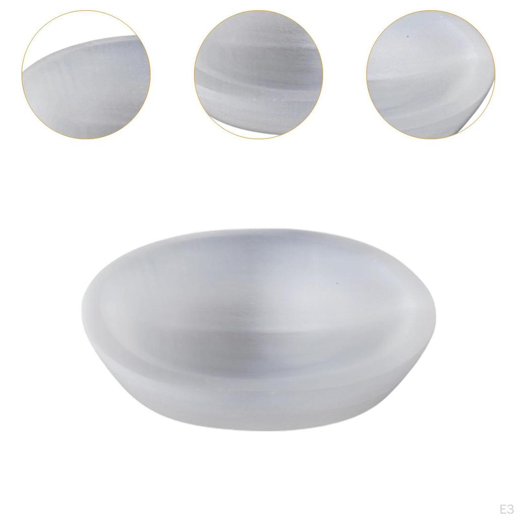 Decorative Selenite Bowl, Handmade Ornament, DIY Jewelry Stone Holder for Centerpiece, Living