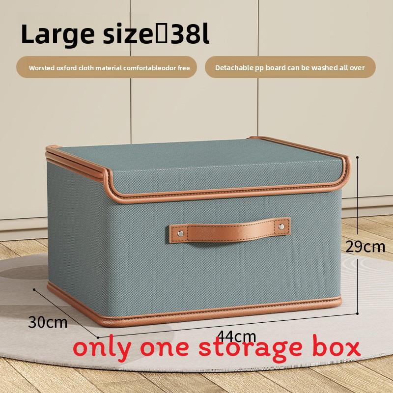 Oxford Cloth Collapsible Clothes Storage Bin With Lid For Bedroom Organizer