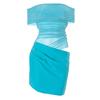 European and American summer new sexy one-word shoulder sexy hip skirt fashion mesh splicing slim dress