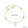 Jewelry imitation pearl bracelet creative heart-shaped splicing with diamond bracelet chain stainless steel bracelet