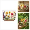 Clear Desk Decorative Sign With Wood Stand, Aesthetic Transparent Desktop Ornament, Floral Printed Acrylic Sign For Friend Sister Birthday Gifts