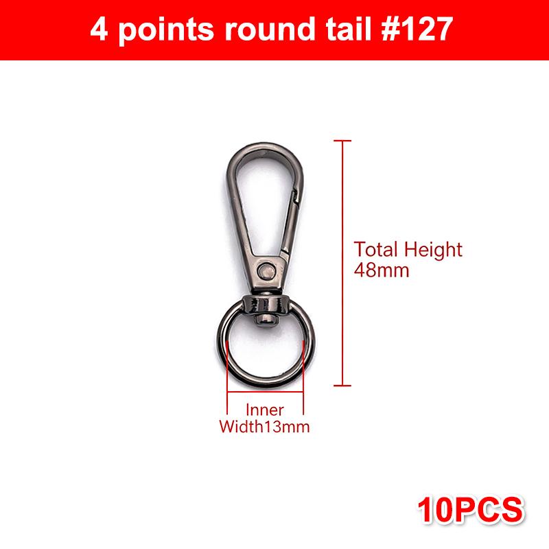 10Pcs Zinc Alloy Swivel Snap Hooks With Heavy Duty Rust Proof Structure For Diy Bag Making Keychain Lanyard Crafting Projects