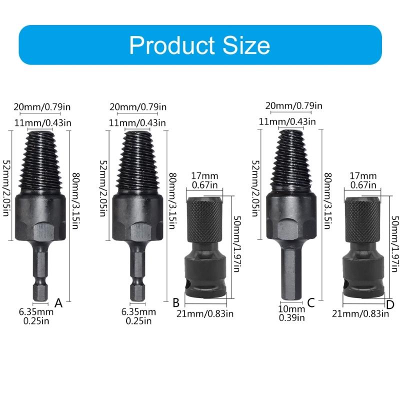 Efficient Broken Screw Extractor High Performances Screw Removal Tool Upgrades for Home Repair & Industrial Maintenance