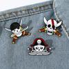 Personalized Creative Anime ONE PIECE Metal Badge Accessories Skull Alloy Oil Drop Brooch Pin Decoration