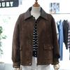 The Tilleberry Leather Collar Faux Suede Jacket NCMTR9M0JK06W