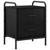 Nightstand Black Oak Look 40 X 30 X 50 Cm Engineered Wood