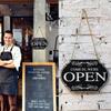 With Ring Hanging Sign Reversible Open and Closed Coffee Bar Business Sign  Shop