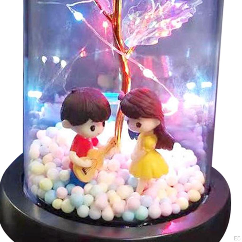 Forever Enchanted Rose with Colorful Romantic Gifts on Valentine Day Anniversary