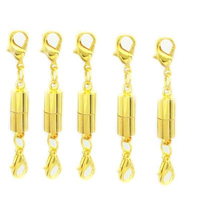 Connecteur Fermoir Magnétique en Argent Plaqué Or pour Accessoires DIY Colliers et Bracelets