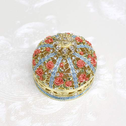 PIEARTH Rose Crown Jewelry Box EX601 (Gold Blue)