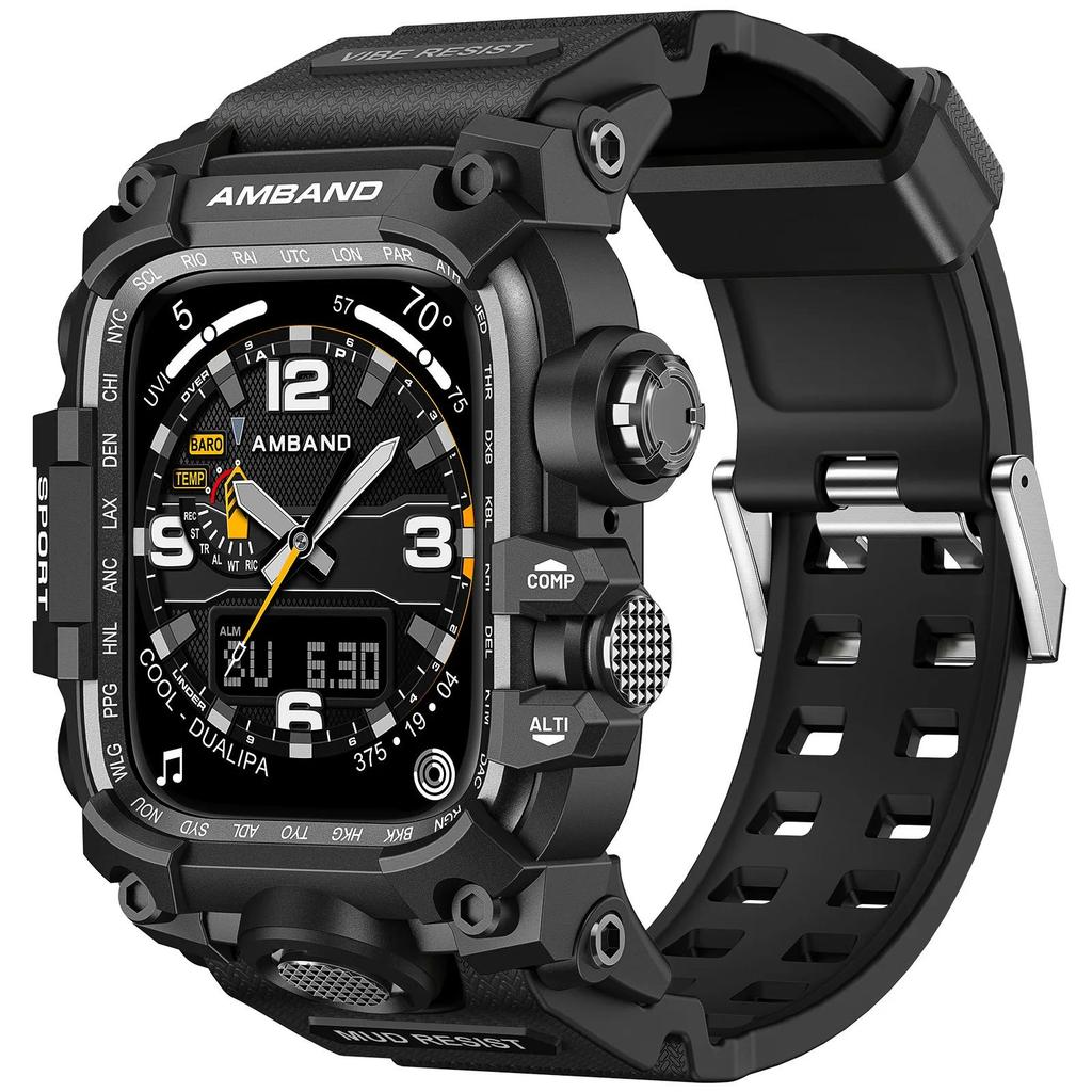 LUJING Σχεδιασμός Κιτ Τροποποίησης Για Apple Watch Σειρά 11 46mm 45mm 44mm Θήκη Ανακατασκευής Λουράκι Σιλικόνης Για iWatch Ultra 3 49mm 10 9 8 7 6 SE 5 4 Βραχιόλι