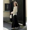 Demana Women's Elegant Pleated Chain Round Neck T-shirt