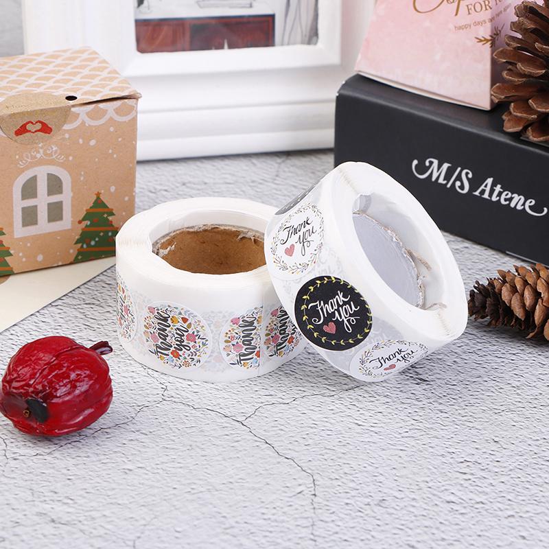 Thank You Stickers Seal Labels Cute Stickers 500Pcs Per Roll Stationery Sticker