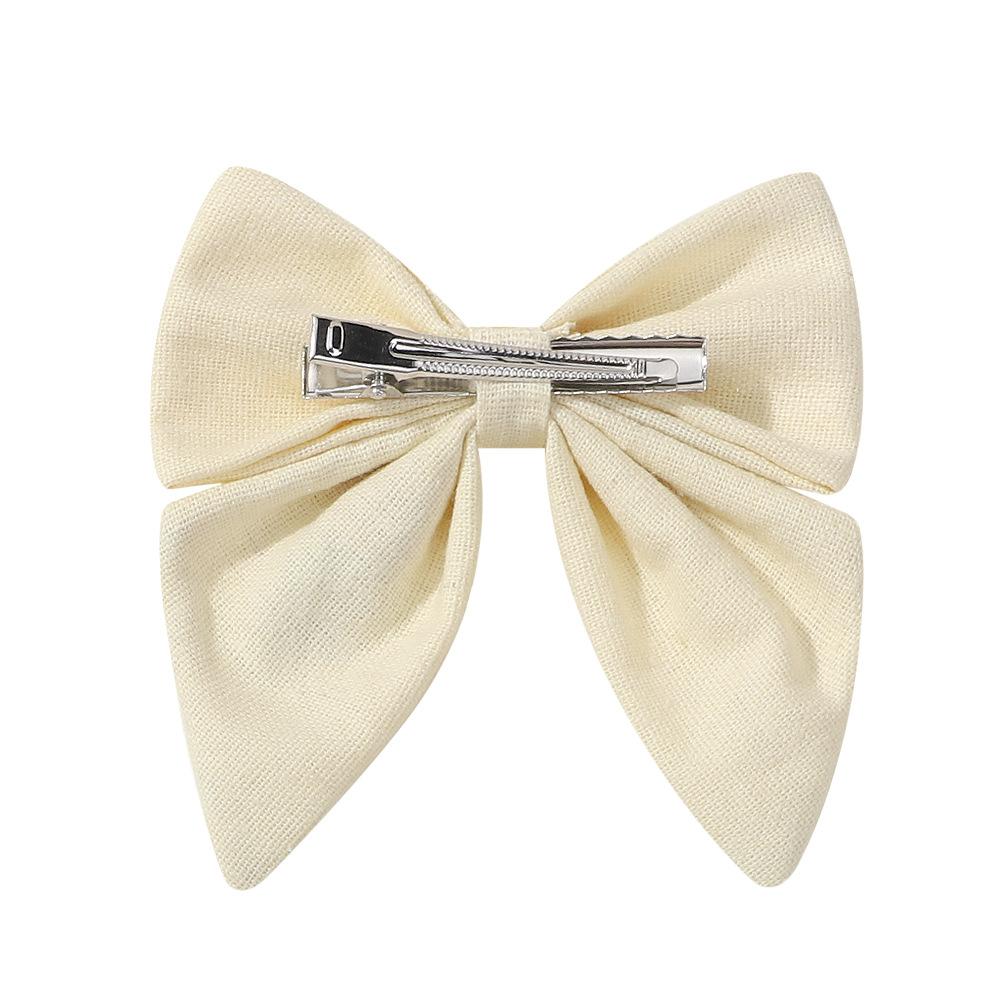 Flower Embroidery Bow Hair Clip Sweet Princess Girls Hair Clips Handmade Ribbon Bangs Hairpin Cute Bowknot Barrettes Headwear
