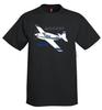 Mooney M20 / M20J (Blue/Black) Airplane T-Shirt - Personalized W/ Your N#