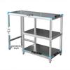 Stainless Steel Three-Tier Kitchen Storage Rack for Gas Cylinder, Stove, and Chopping Board