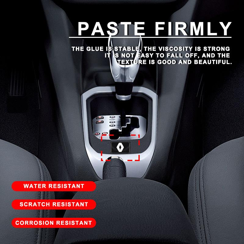 Carbon Fiber Steering Wheel Car Logo Emblem 3D Stickers For Renault Dacia Koleos Clio Laguna 2 Megane 2 3 Duster Logan Captur