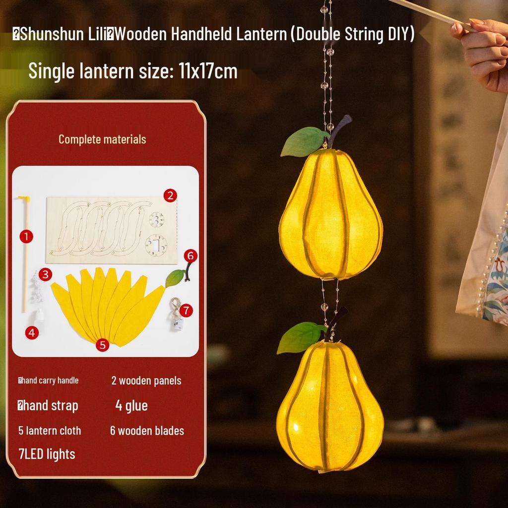 Mid-Autumn Festival 2025 Children's DIY Handcrafted Ancient-Style Illuminated Fruit Lantern Kit