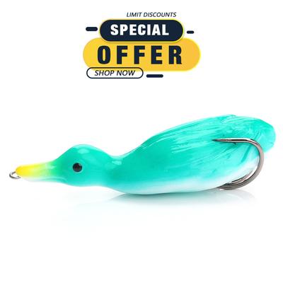 Begrenztes Sonderangebot 10cm 20g TopWater Ente Weicher Köder Lebensecht Silikonköder