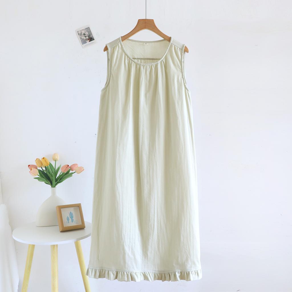 Pure Cotton Double-layer Yarn Pajamas Women's Summer Thin Vest Shorts Sweet Girl Style Can Be Worn Outside Loungewear Two-piece Set