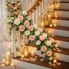 Rose Row Artificial Rose Flowers Lintel Flower Shooting Prop Fake Flowers Floral Decoration Flower Wall Wedding Arch Flower