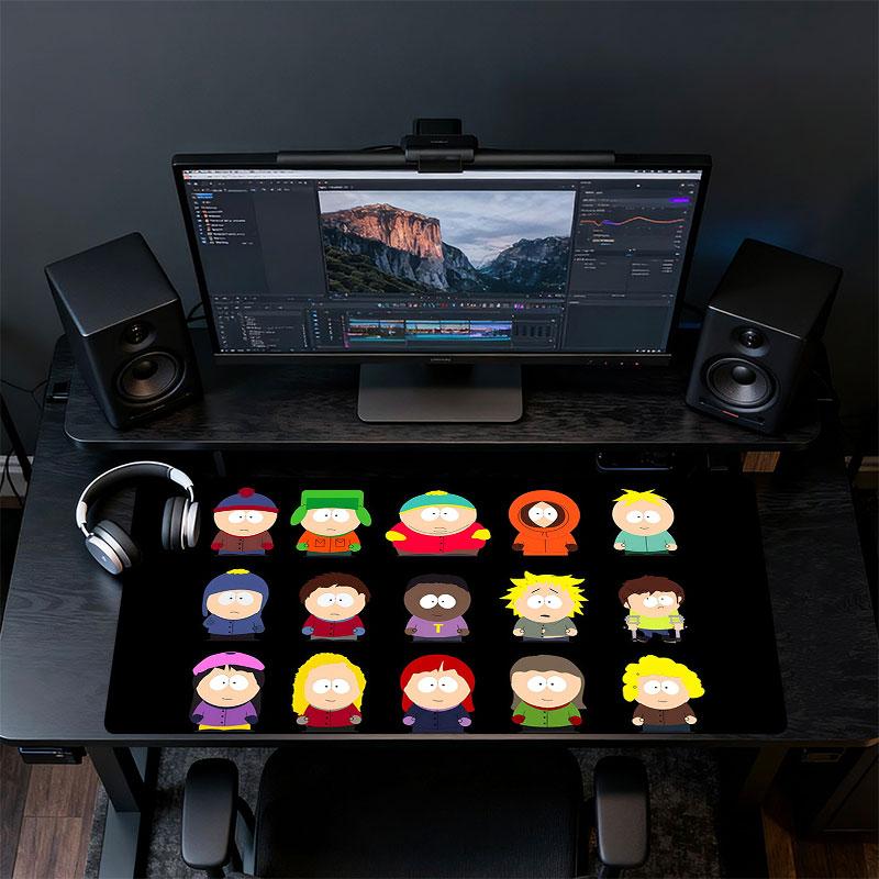 South Park Art Mouse Pad, Large Gaming Desk Mat, Non-slip XXL Mousepad for Laptop & Tablet, Mini PC Playmat with Stitched Edges